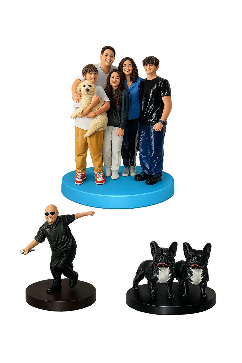 Collection of hand-painted 3D figurines by Impr3nta nvda